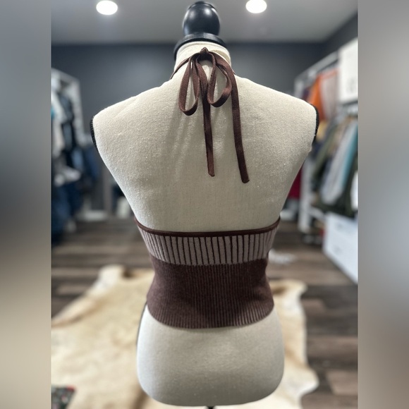 PecSun LA Hearts Color Block Halter Top Size Small NWT Beach Top - Picture 4 of 7